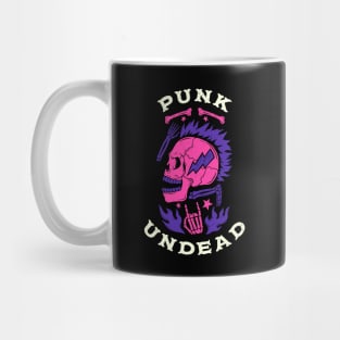 Punk Undead – Skull Mohawk Halloween Rock Design Mug